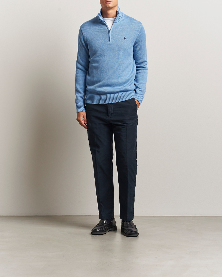 Heren | Truien | Polo Ralph Lauren | Cotton Pullover Half-Zip Soft Royal Heather