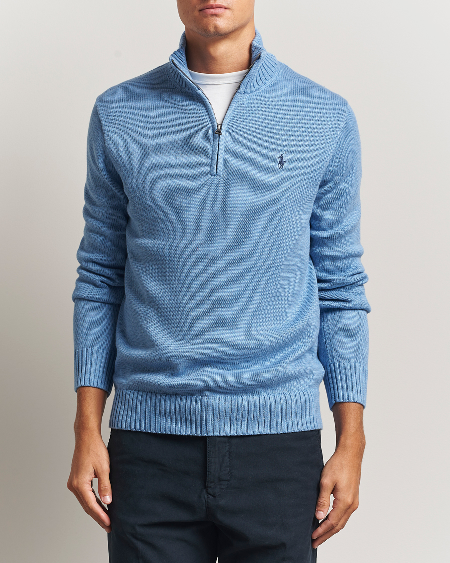 Heren | Truien | Polo Ralph Lauren | Cotton Pullover Half-Zip Soft Royal Heather