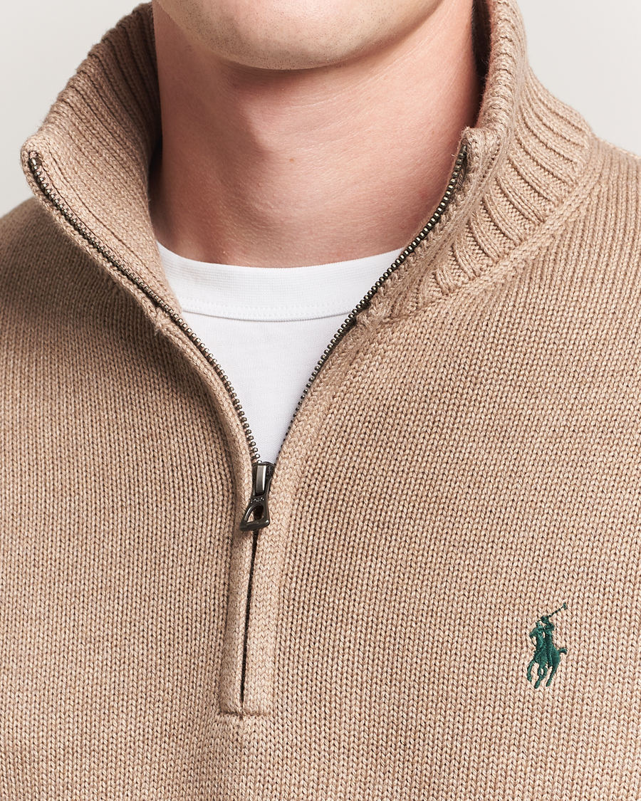 Heren | Truien | Polo Ralph Lauren | Cotton Pullover Half-Zip Bronze Melange