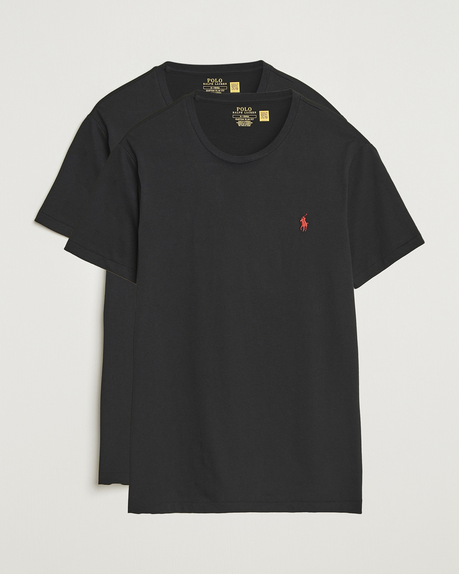 Heren | T-shirts | Polo Ralph Lauren | 2-Pack Crew Neck T-Shirt Black