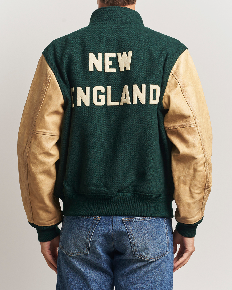 Heren | Jassen | Polo Ralph Lauren | Varsity Wool/Leather Bomber Jacket Churchill Green