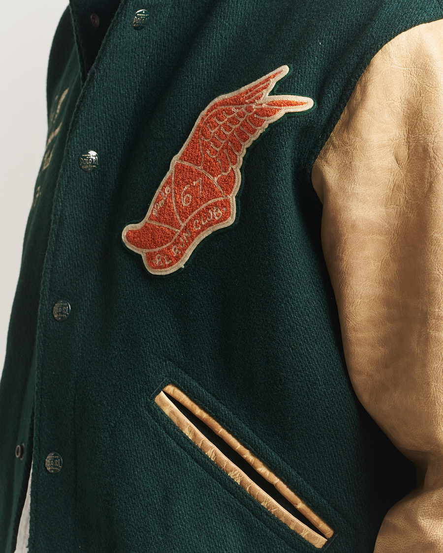 Heren | Jassen | Polo Ralph Lauren | Varsity Wool/Leather Bomber Jacket Churchill Green