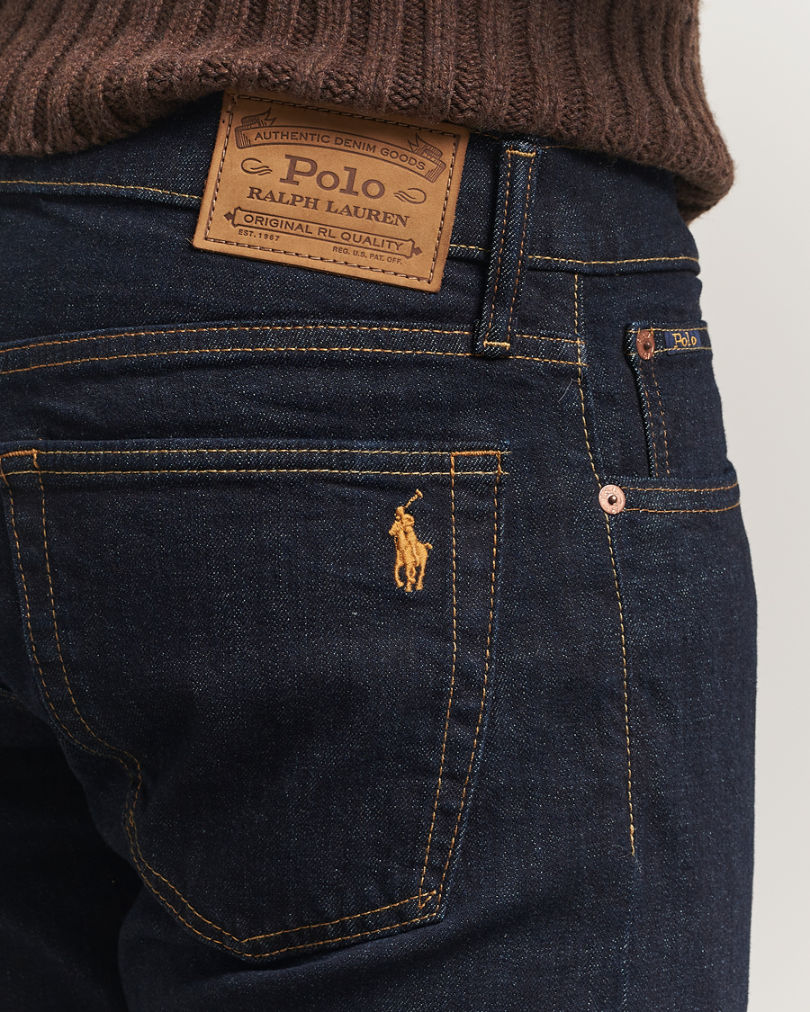 Heren | Jeans | Polo Ralph Lauren | Parkside Rinse Stretch Straight Jeans Dark Blue