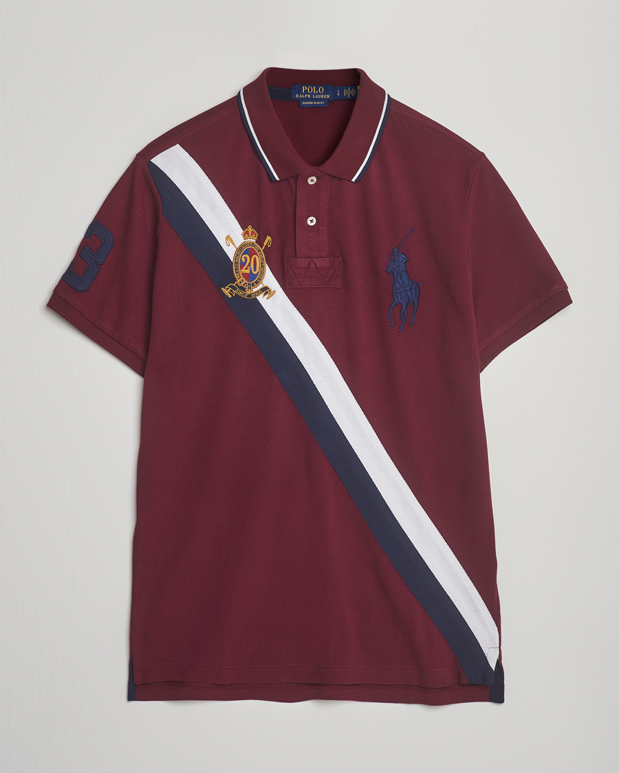 Heren | Polo's | Polo Ralph Lauren | Diagonal Stripe Big Pony Polo Classic Wine