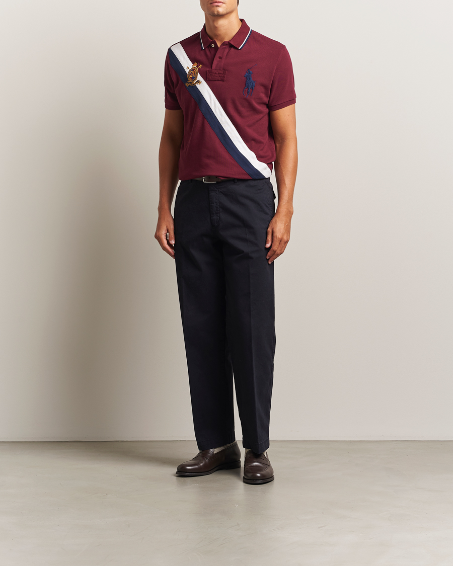 Heren | Polo's | Polo Ralph Lauren | Diagonal Stripe Big Pony Polo Classic Wine