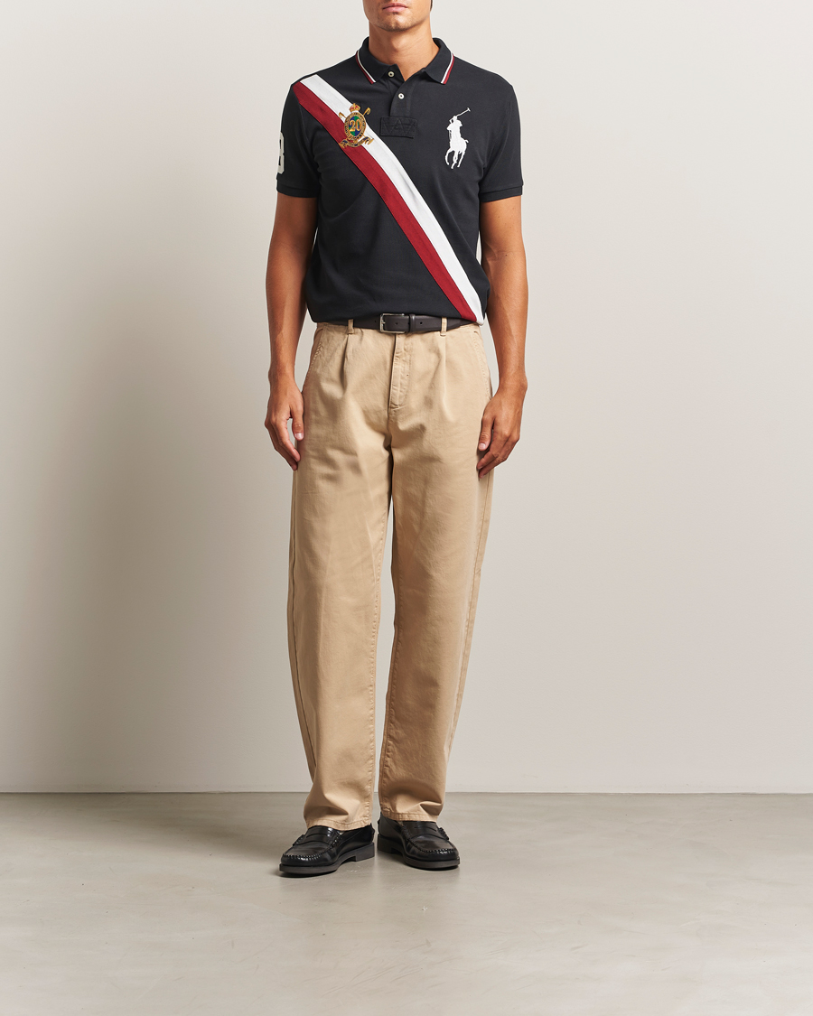 Heren | Polo's | Polo Ralph Lauren | Diagonal Stripe Big Pony Polo Polo Black