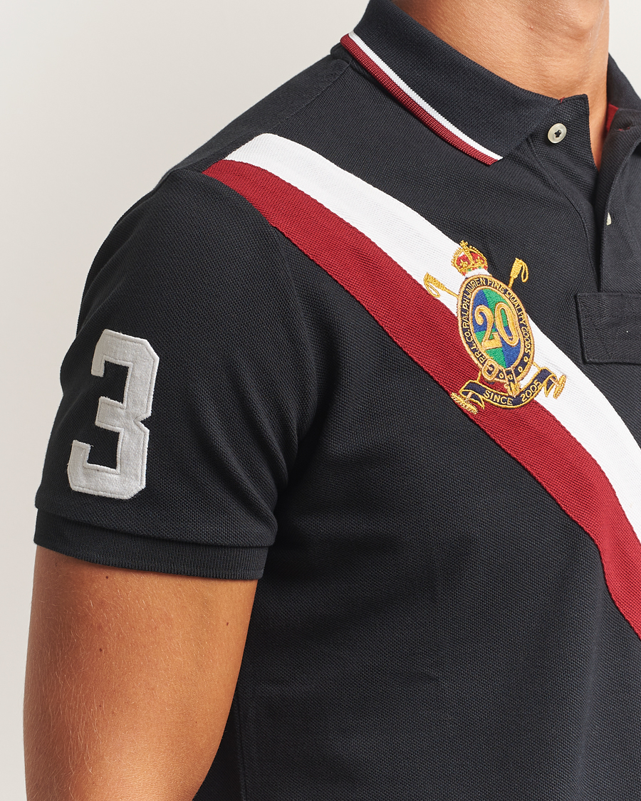 Heren | Polo's | Polo Ralph Lauren | Diagonal Stripe Big Pony Polo Polo Black