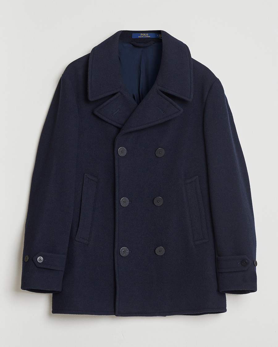 Heren | Jassen | Polo Ralph Lauren | Lightweight Melton Peacoat Navy
