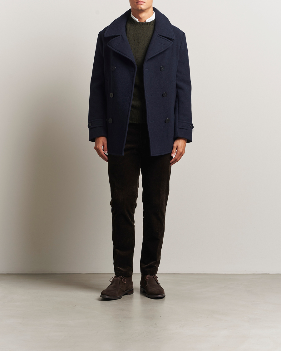 Heren | Jassen | Polo Ralph Lauren | Lightweight Melton Peacoat Navy