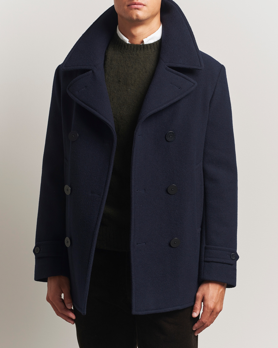 Heren | Jassen | Polo Ralph Lauren | Lightweight Melton Peacoat Navy