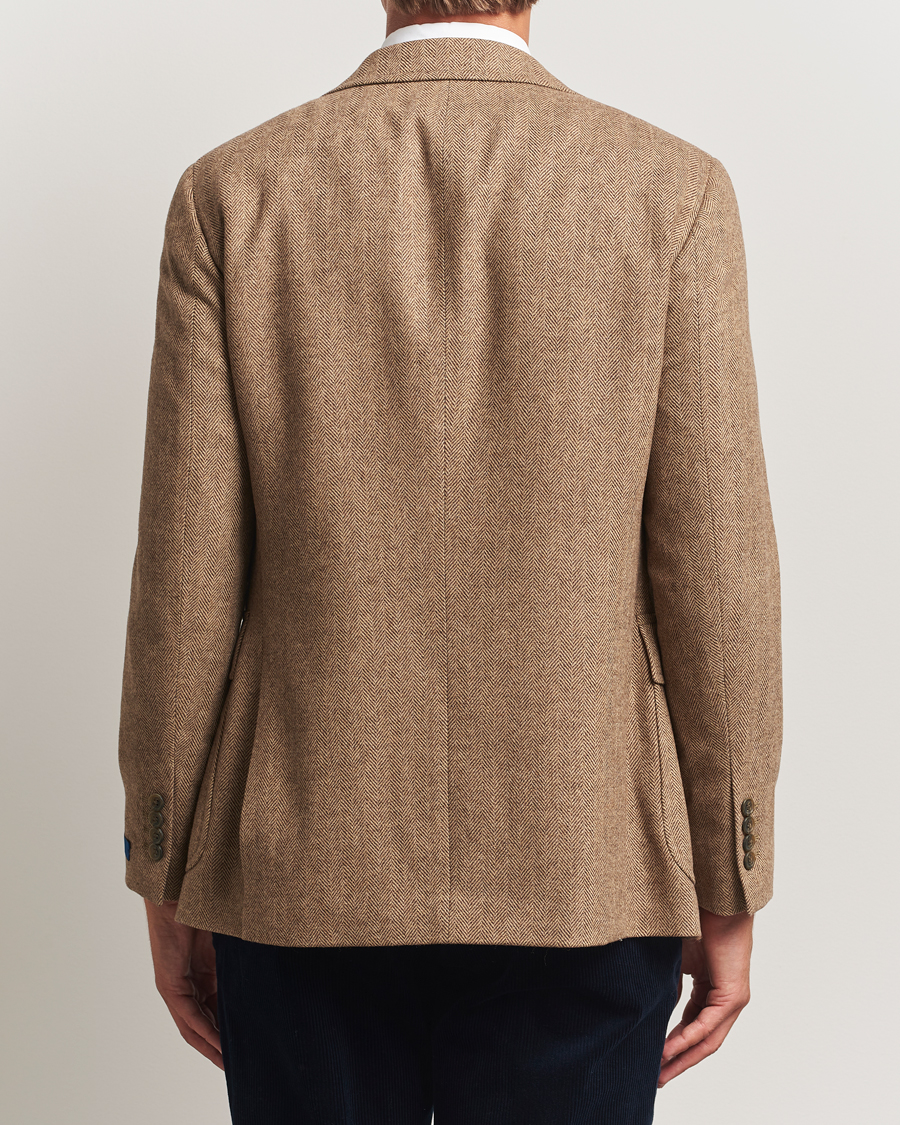 Heren | Blazers | Polo Ralph Lauren | Single Breasted Herringbone Sportcoat Brown/Tan