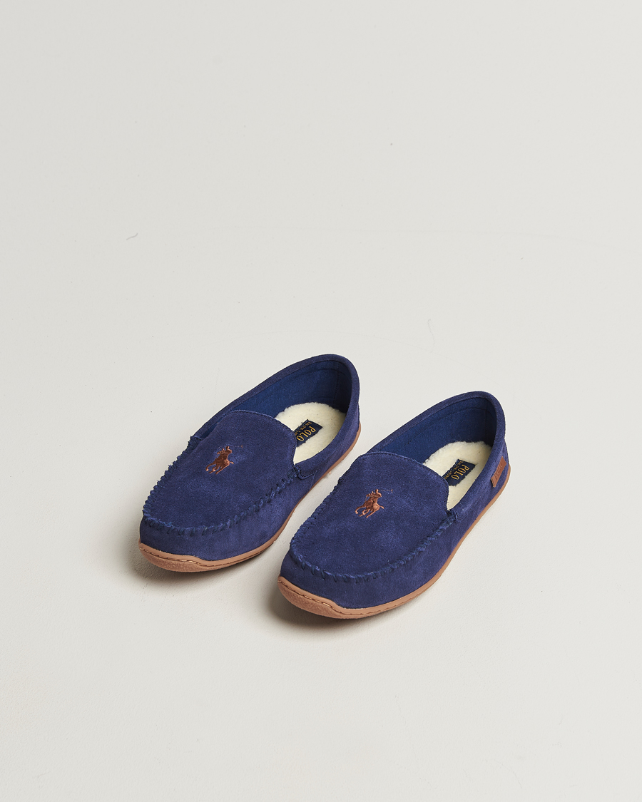 Heren | Sandalen slides | Polo Ralph Lauren | Brenan Slipper Navy Suede