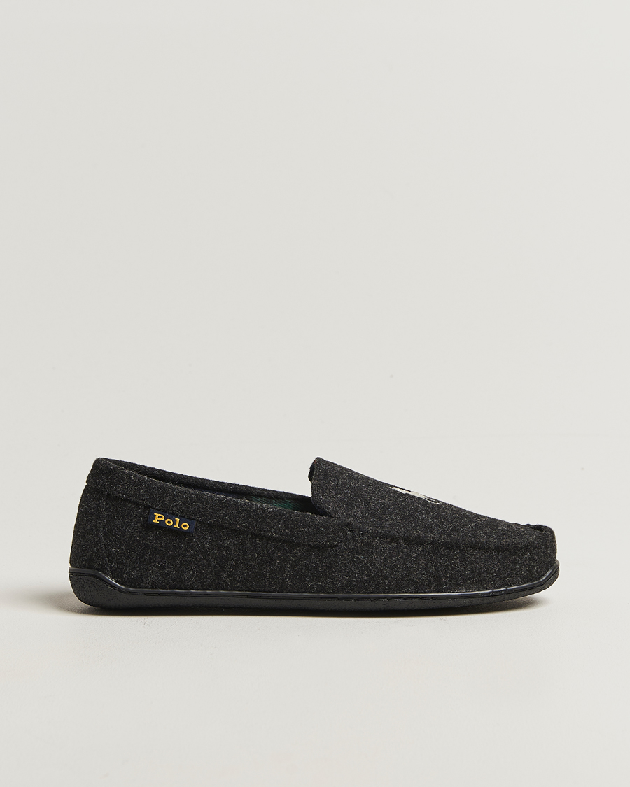 Heren | Sandalen slides | Polo Ralph Lauren | Brenan Wool Slipper Black/Cream