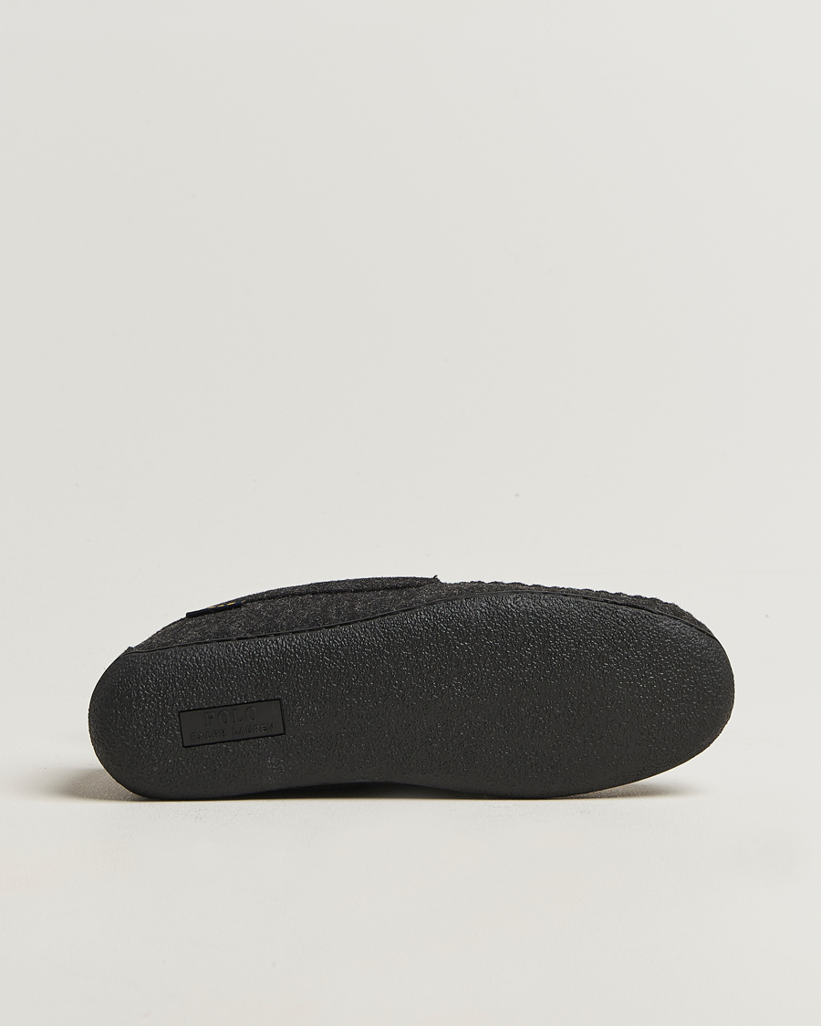 Heren | Sandalen slides | Polo Ralph Lauren | Brenan Wool Slipper Black/Cream