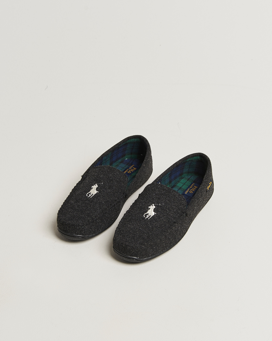 Heren | Sandalen slides | Polo Ralph Lauren | Brenan Wool Slipper Black/Cream