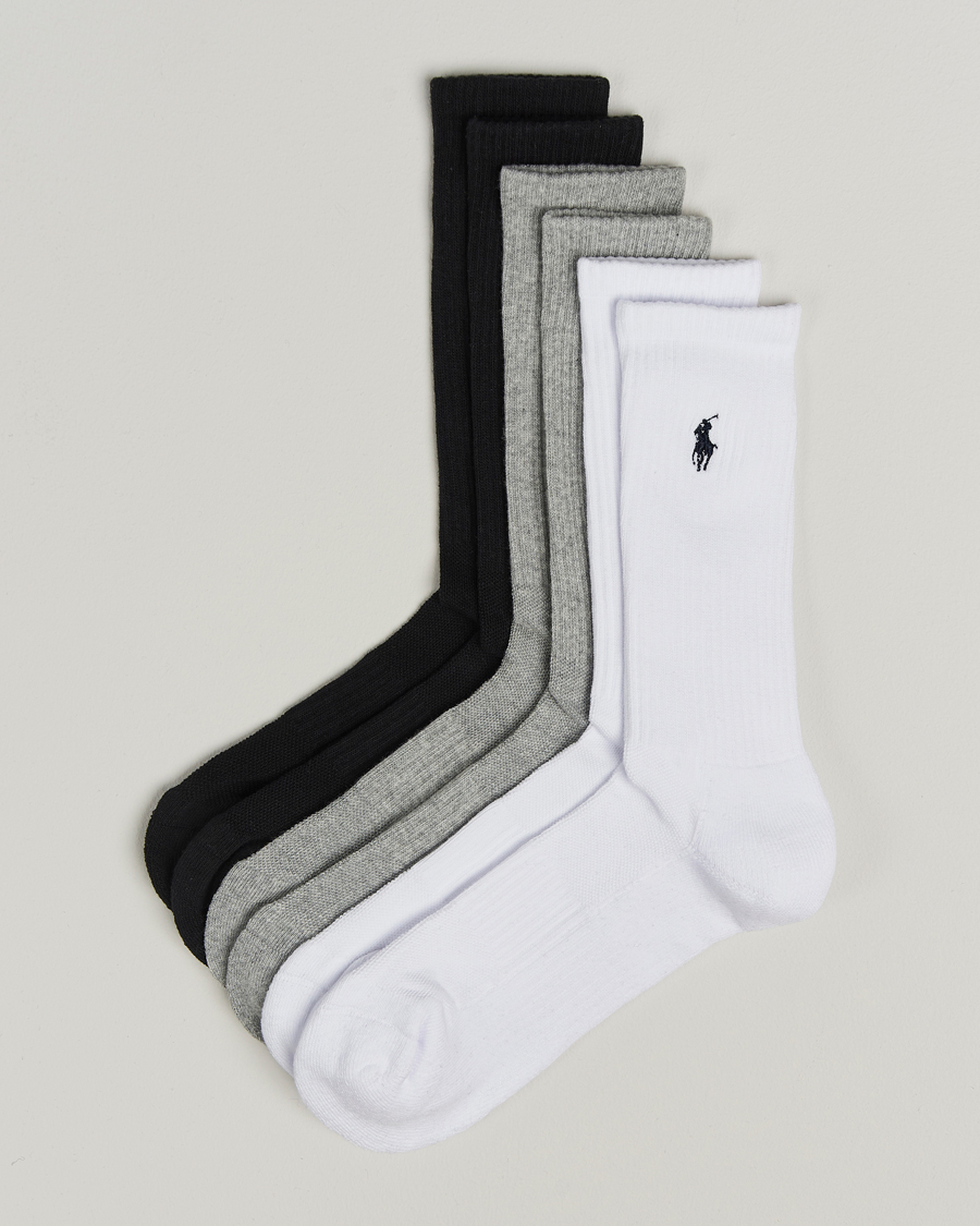 Heren | Ondergoed | Polo Ralph Lauren | 6-Pack Crew Sock Grey Assorted