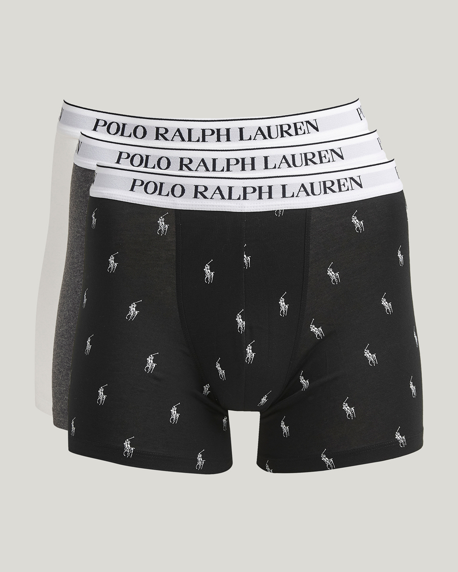 Heren | Ondergoed | Polo Ralph Lauren | 3-Pack Boxer Brief Black/Grey/White