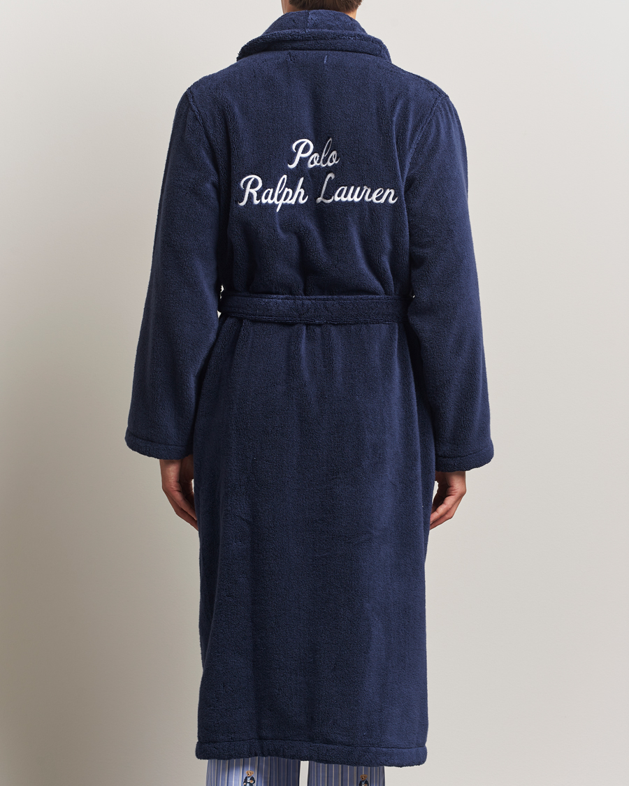 Heren | Pyjama's en gewaden | Polo Ralph Lauren | Cotton Terry Logo Robe Cruise Navy