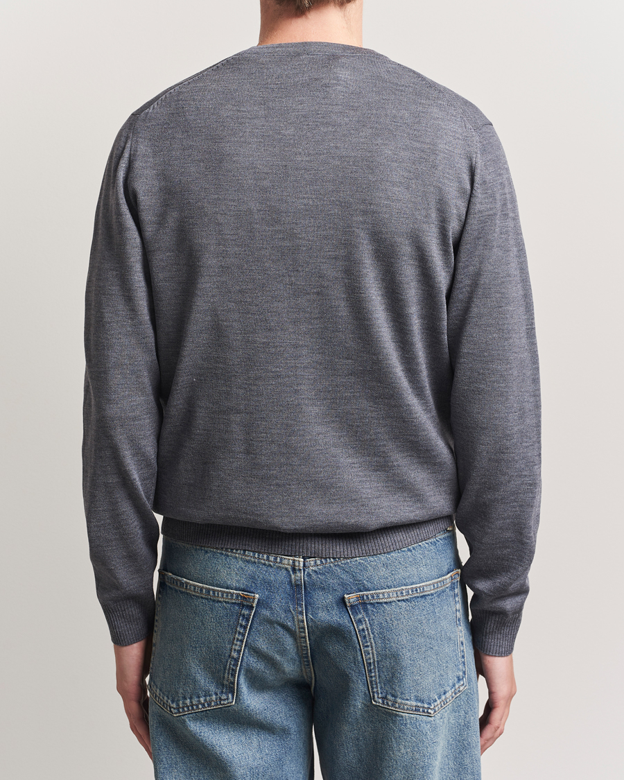 Heren | Truien | Stenströms | Merino Cardigan Grey