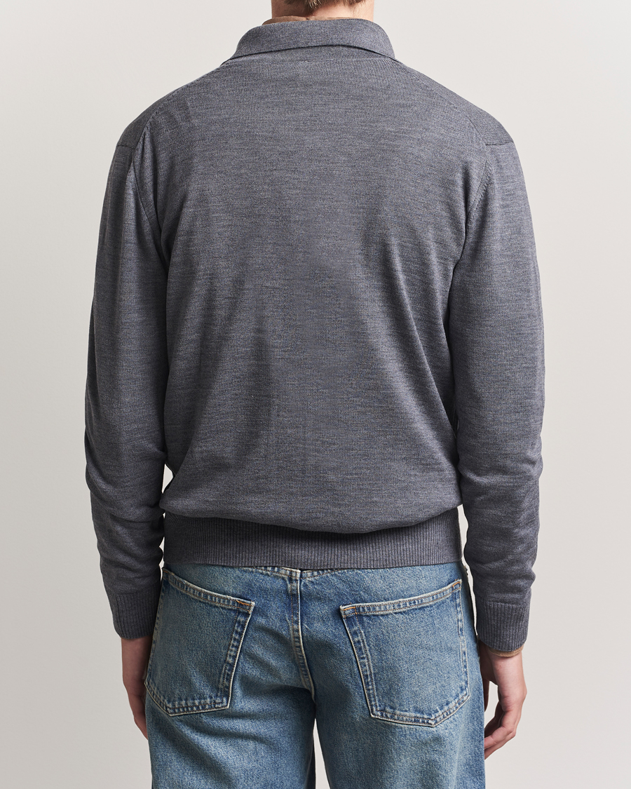 Heren | Truien | Stenströms | Merino Pocket Cardigan Grey