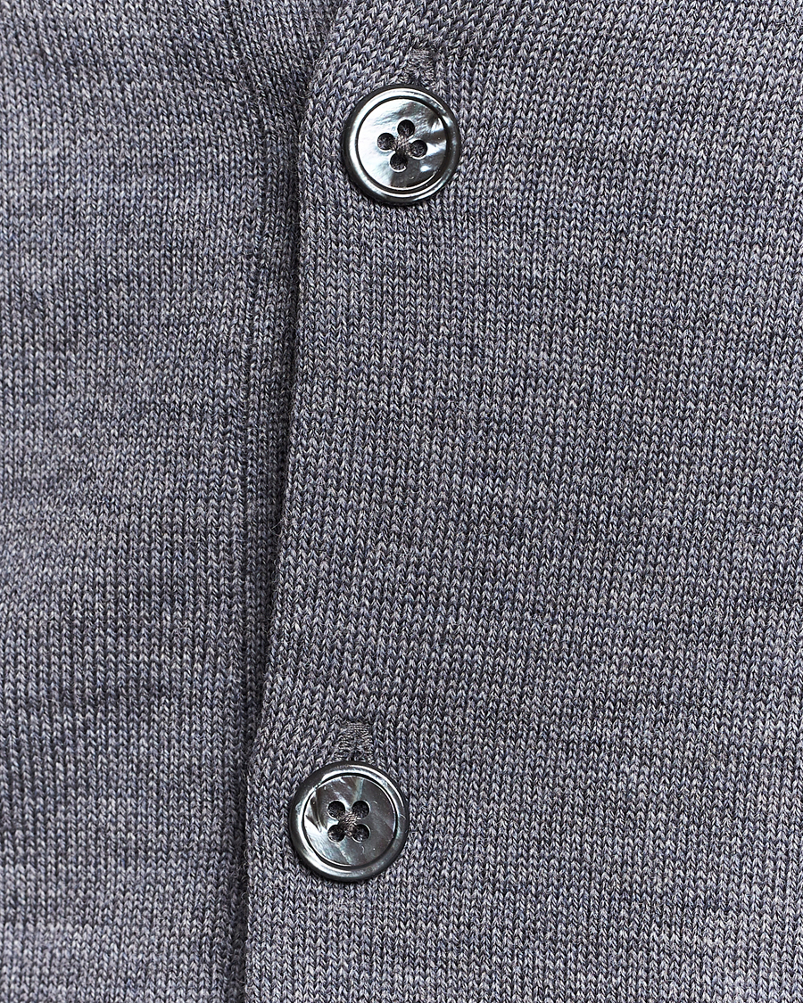 Heren | Truien | Stenströms | Merino Pocket Cardigan Grey