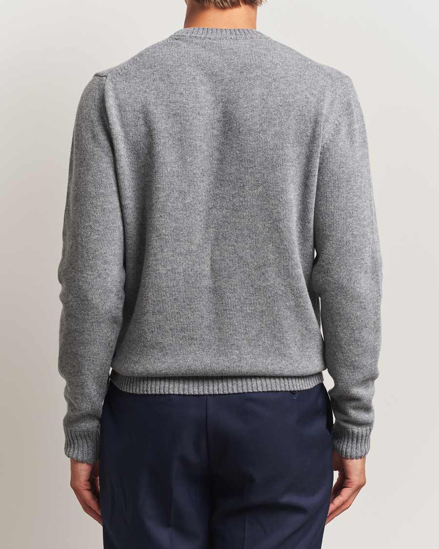 Heren | Truien | Stenströms | Brushed Merino Crew Neck Grey