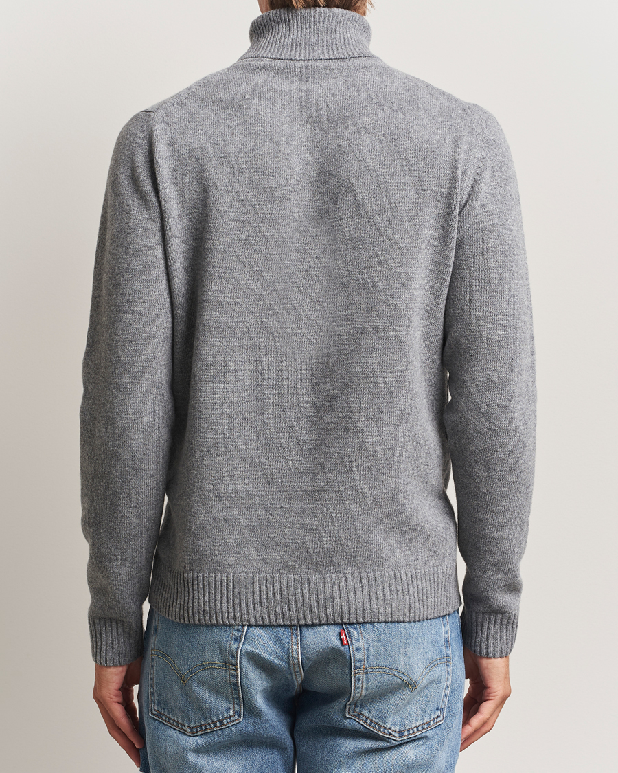 Heren | Truien | Stenströms | Brushed Merino Rollneck Grey