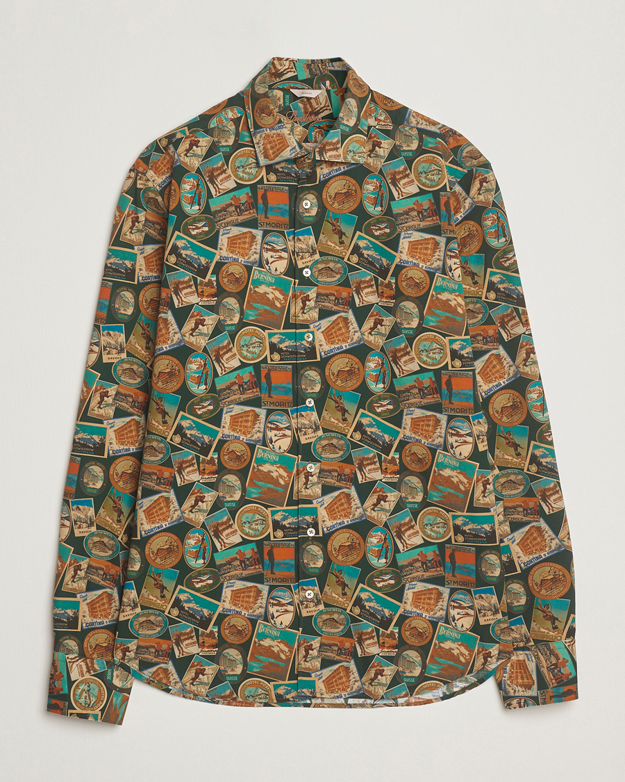 Heren | Overhemden | Stenströms | Regular Fit Printed Ski Shirt Multi