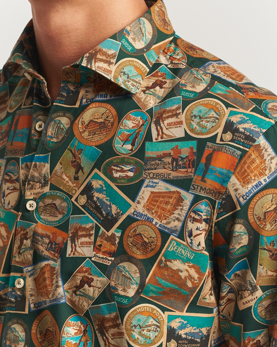Heren | Overhemden | Stenströms | Regular Fit Printed Ski Shirt Multi