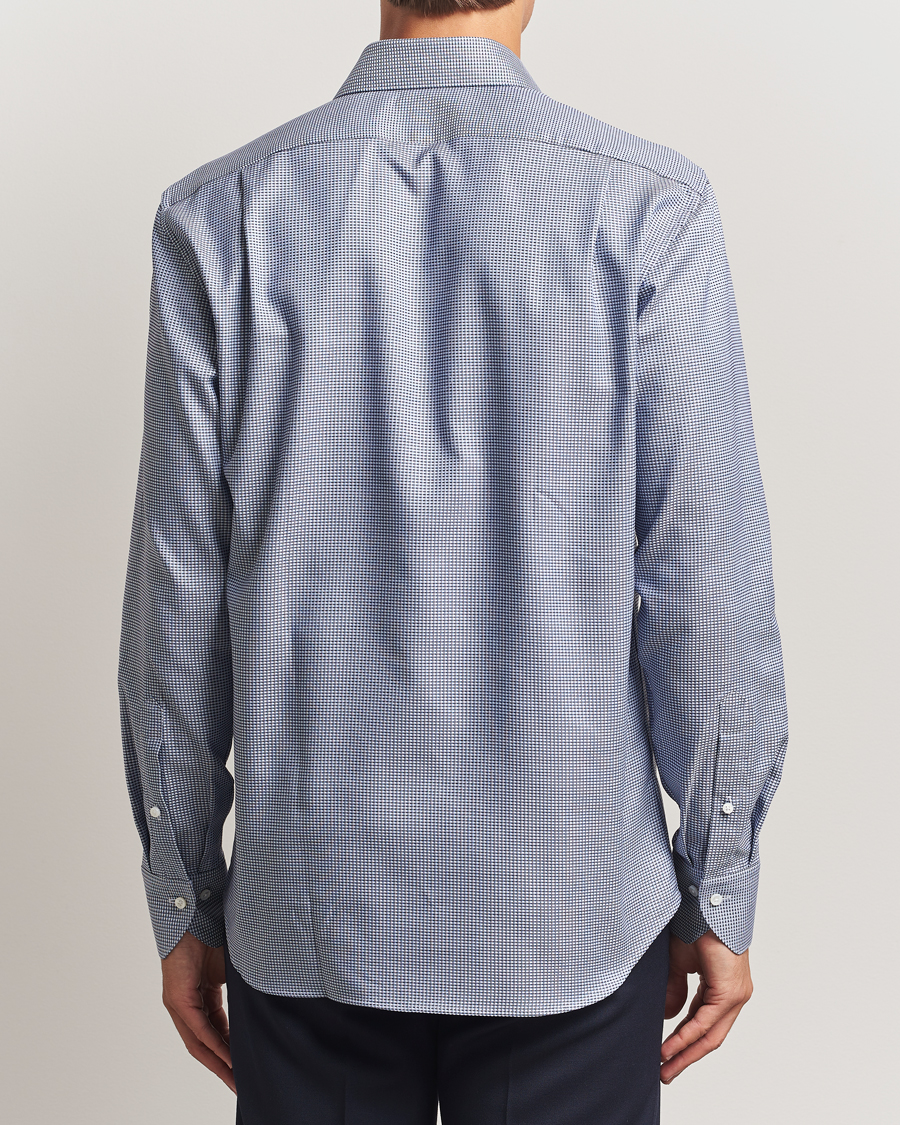 Heren | Overhemden | Stenströms | Regular Fit Woven Structure Shirt Blue