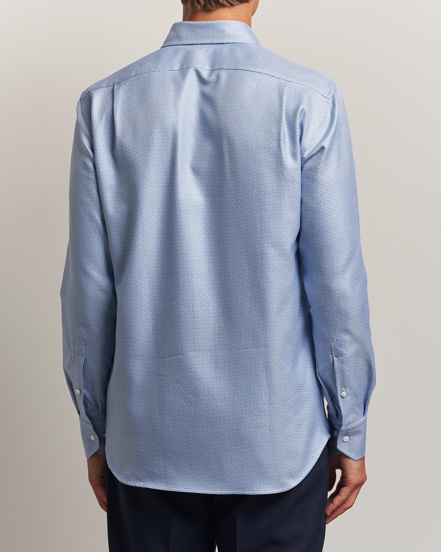 Heren | Overhemden | Stenströms | Regular Fit Diagonal Cut Away Shirt Blue