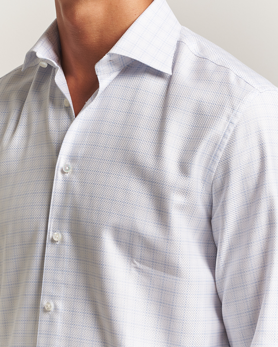 Heren | Overhemden | Stenströms | Regular Fit Structure Cut Away Shirt White