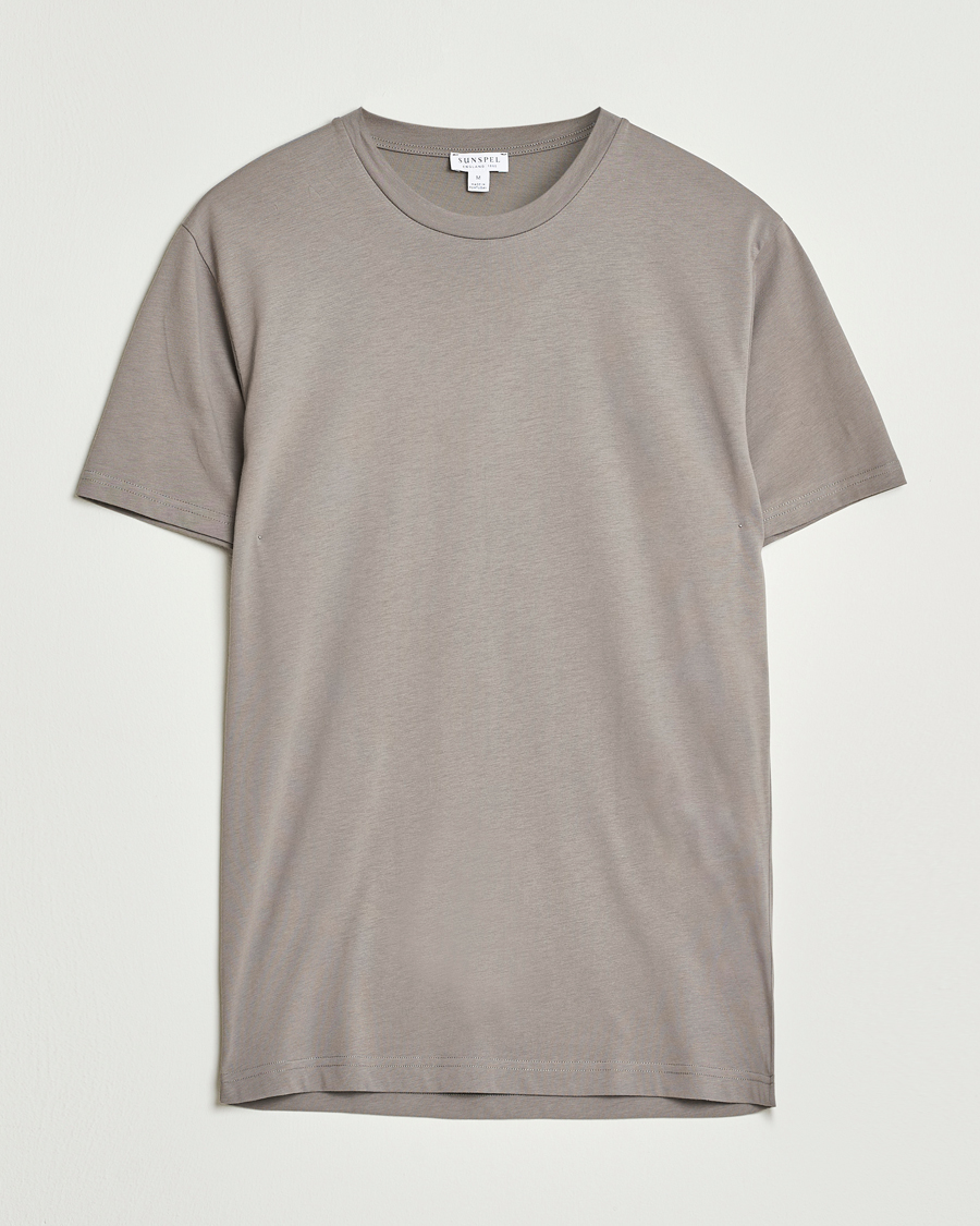 Heren | T-shirts | Sunspel | Riviera Midweight T-Shirt Iron Grey