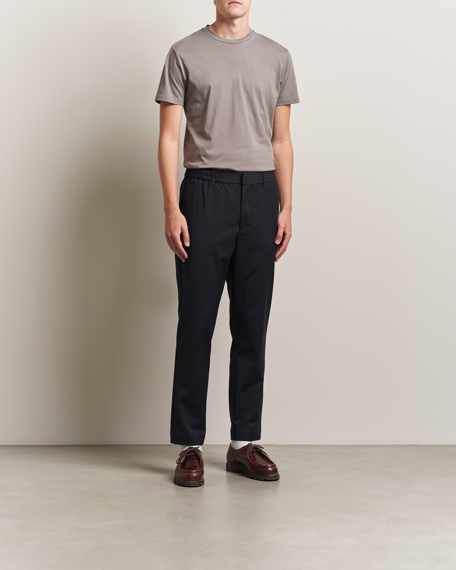 Heren | T-shirts | Sunspel | Riviera Midweight T-Shirt Iron Grey