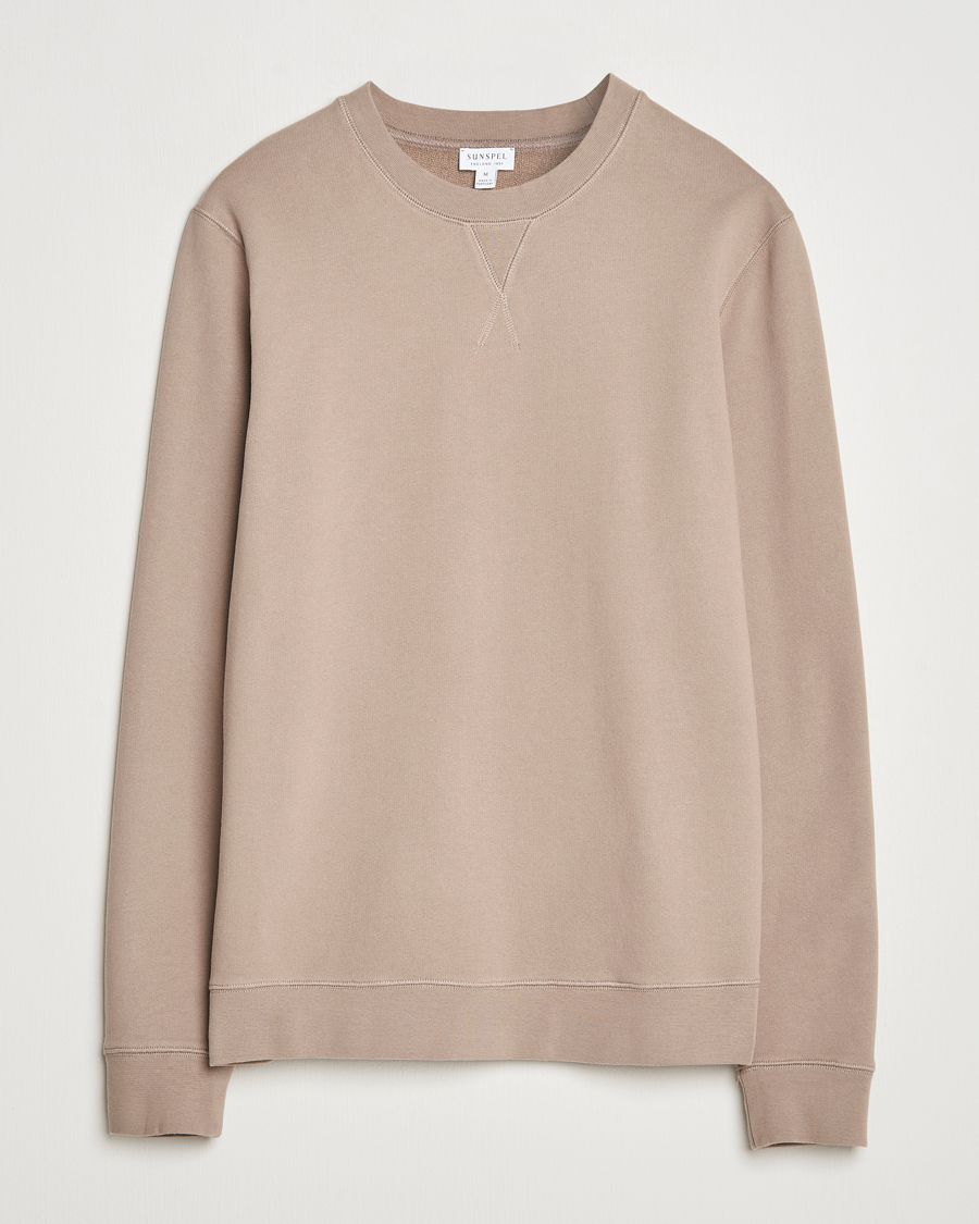 Heren | Truien | Sunspel | Loopback Sweatshirt Mink