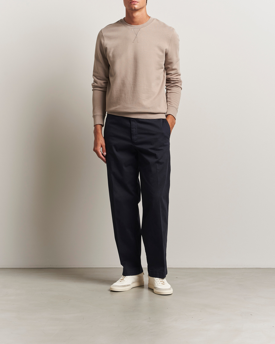 Heren | Truien | Sunspel | Loopback Sweatshirt Mink