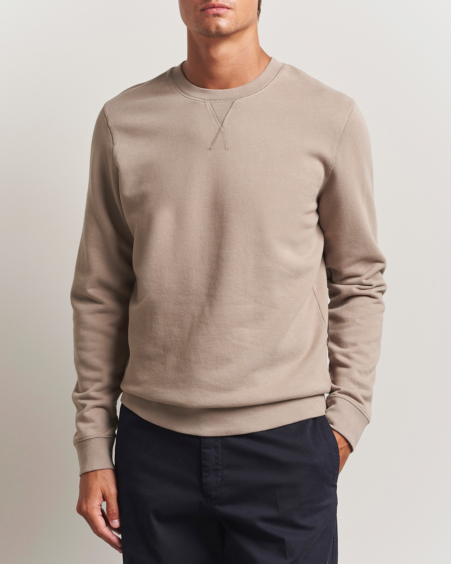 Heren | Truien | Sunspel | Loopback Sweatshirt Mink