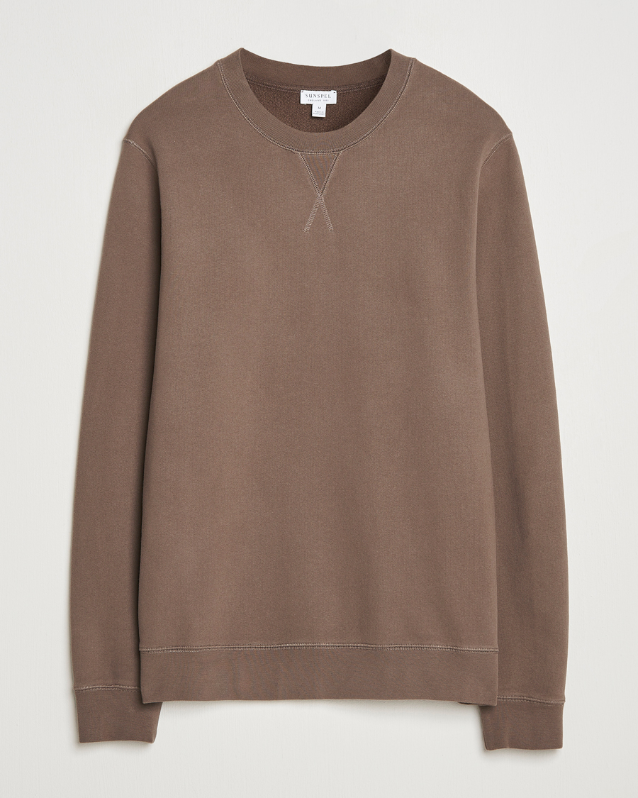 Heren | Truien | Sunspel | Loopback Sweatshirt Bark