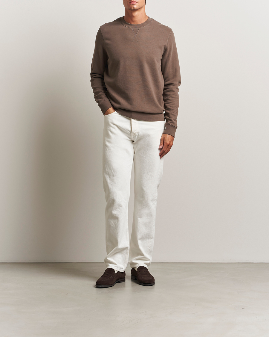 Heren | Truien | Sunspel | Loopback Sweatshirt Bark