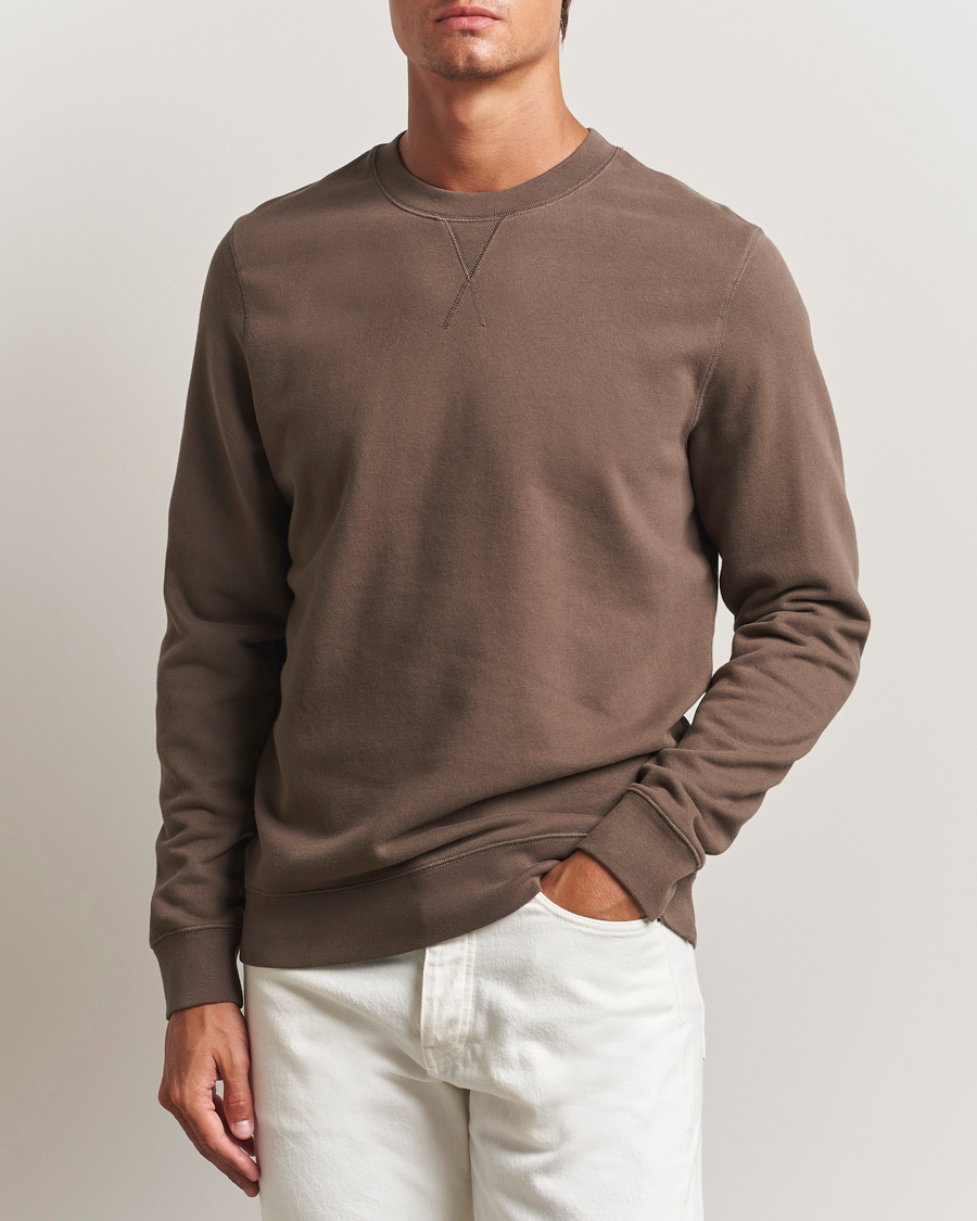 Heren | Truien | Sunspel | Loopback Sweatshirt Bark