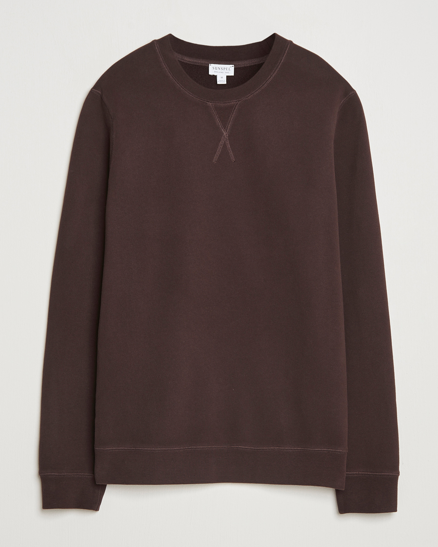 Heren | Truien | Sunspel | Loopback Sweatshirt Truffle