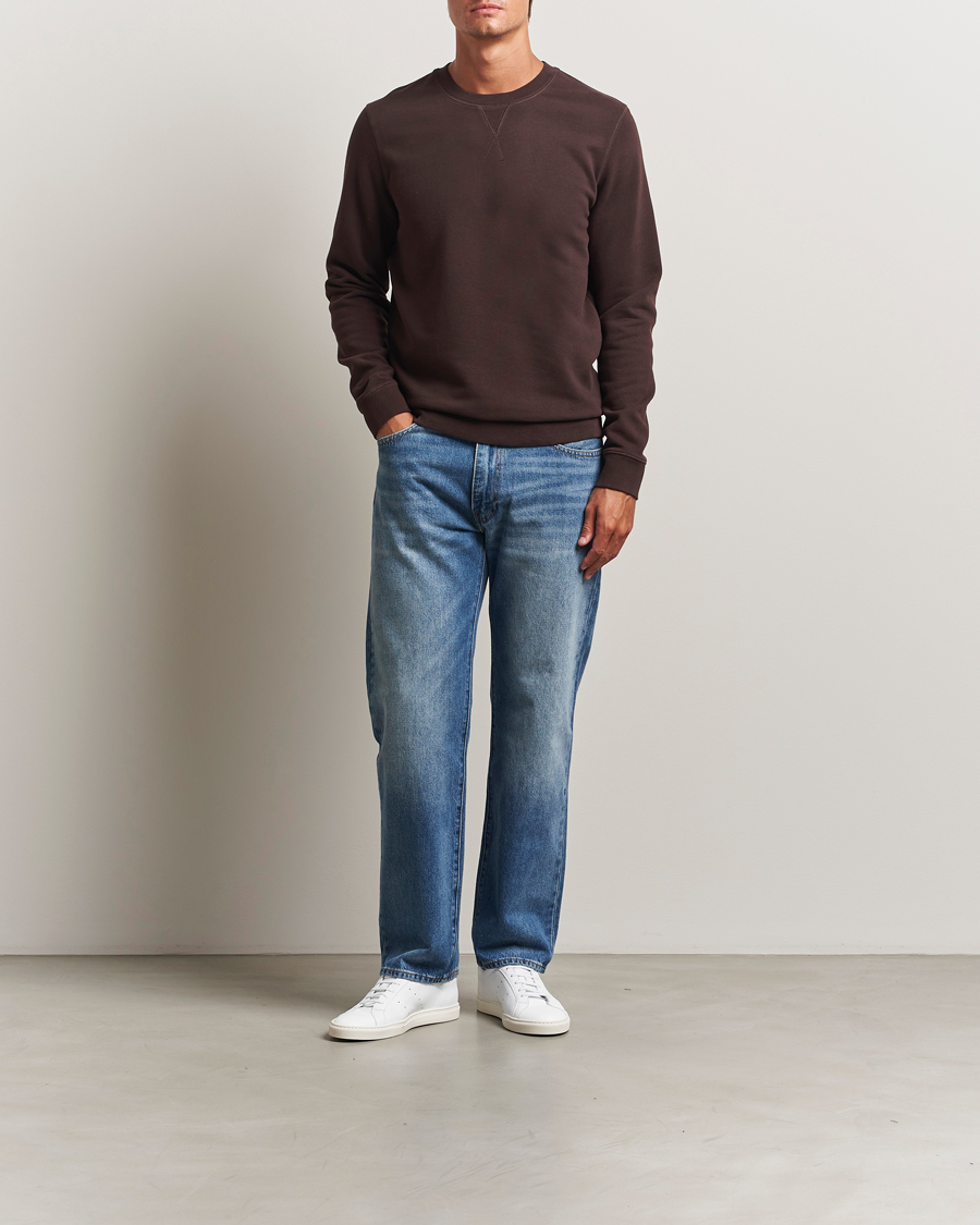 Heren | Truien | Sunspel | Loopback Sweatshirt Truffle