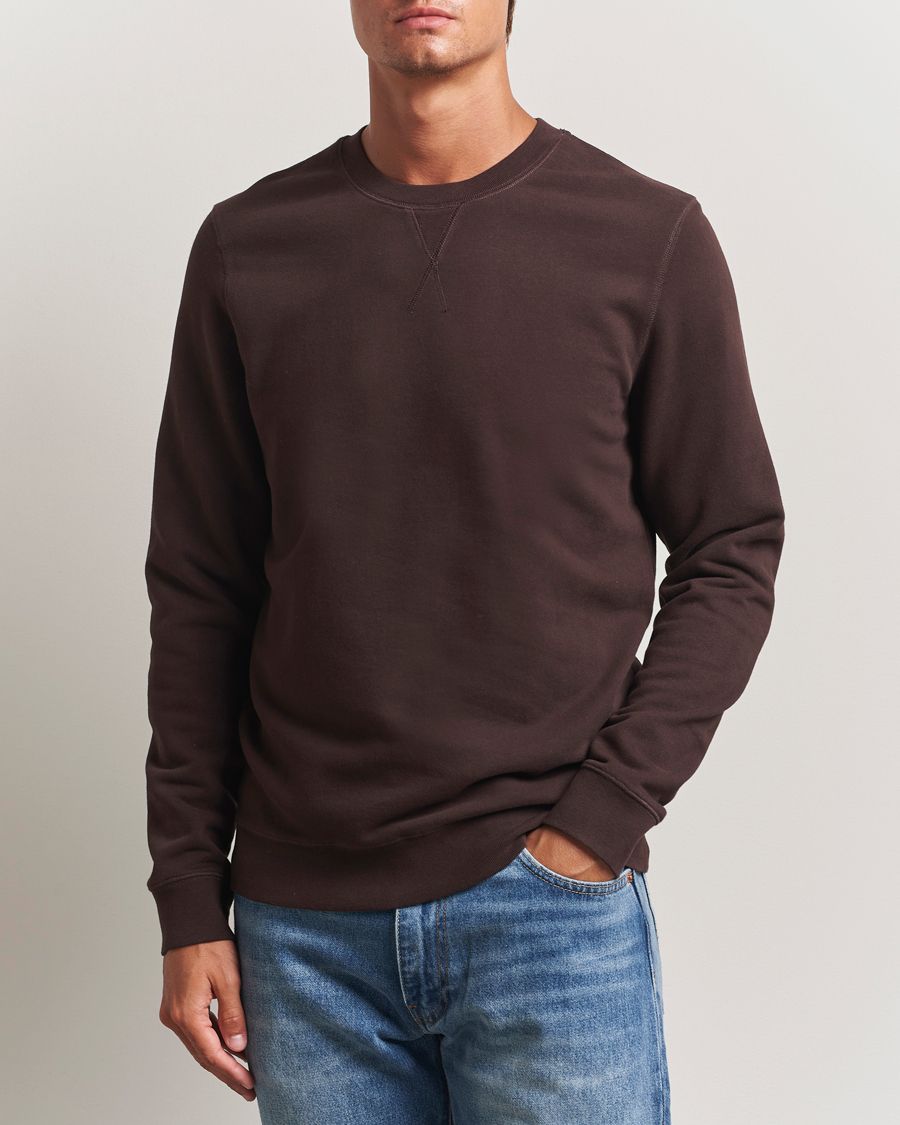 Heren | Truien | Sunspel | Loopback Sweatshirt Truffle