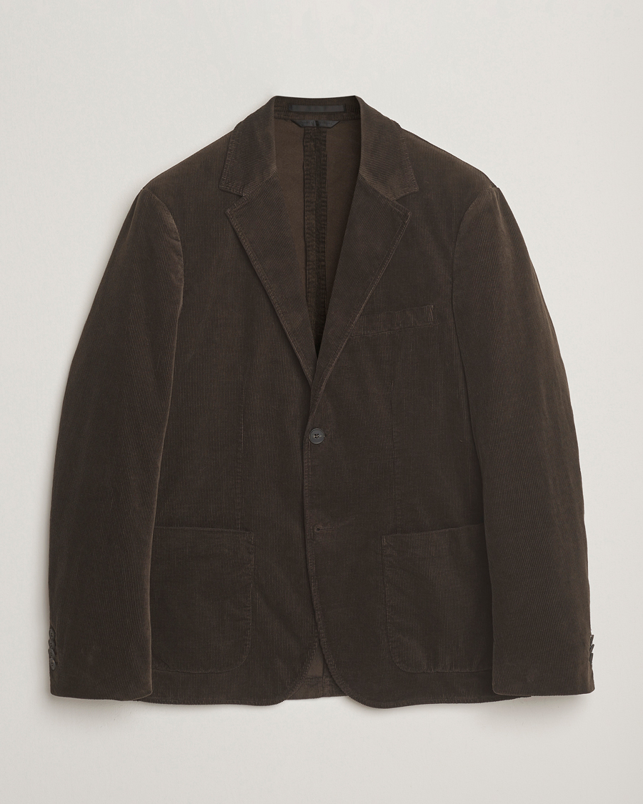 Heren | Blazers | Sunspel | Relaxed Corduroy Blazer Coffee