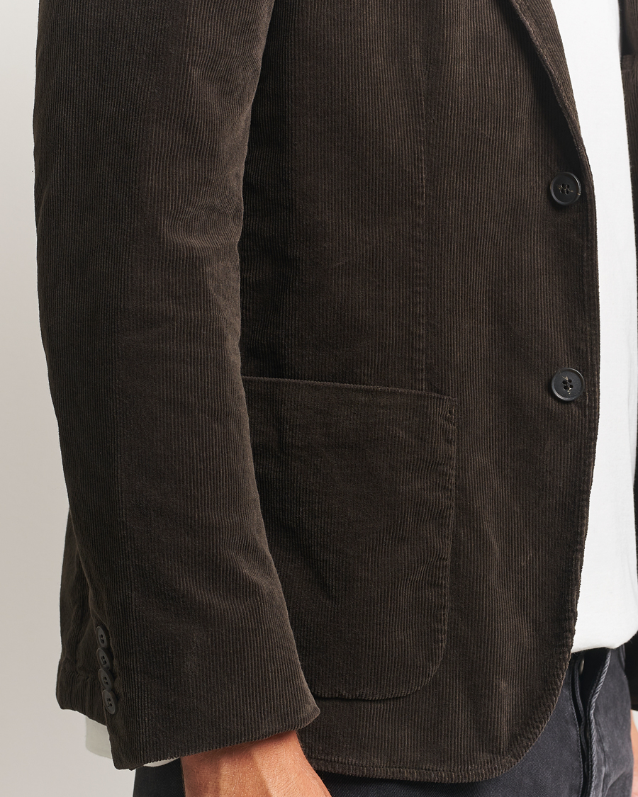 Heren | Blazers | Sunspel | Relaxed Corduroy Blazer Coffee