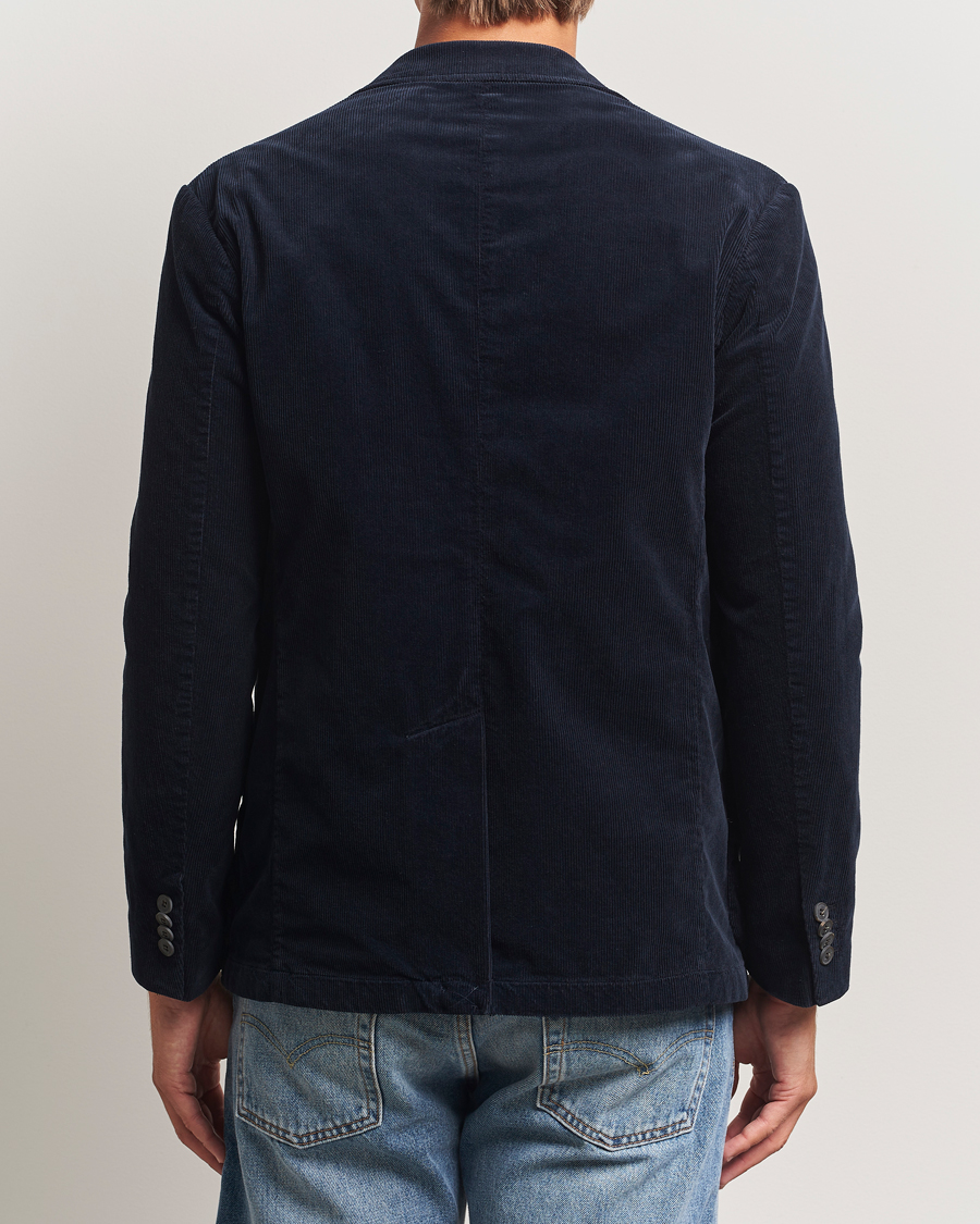 Heren | Blazers | Sunspel | Relaxed Corduroy Blazer Navy