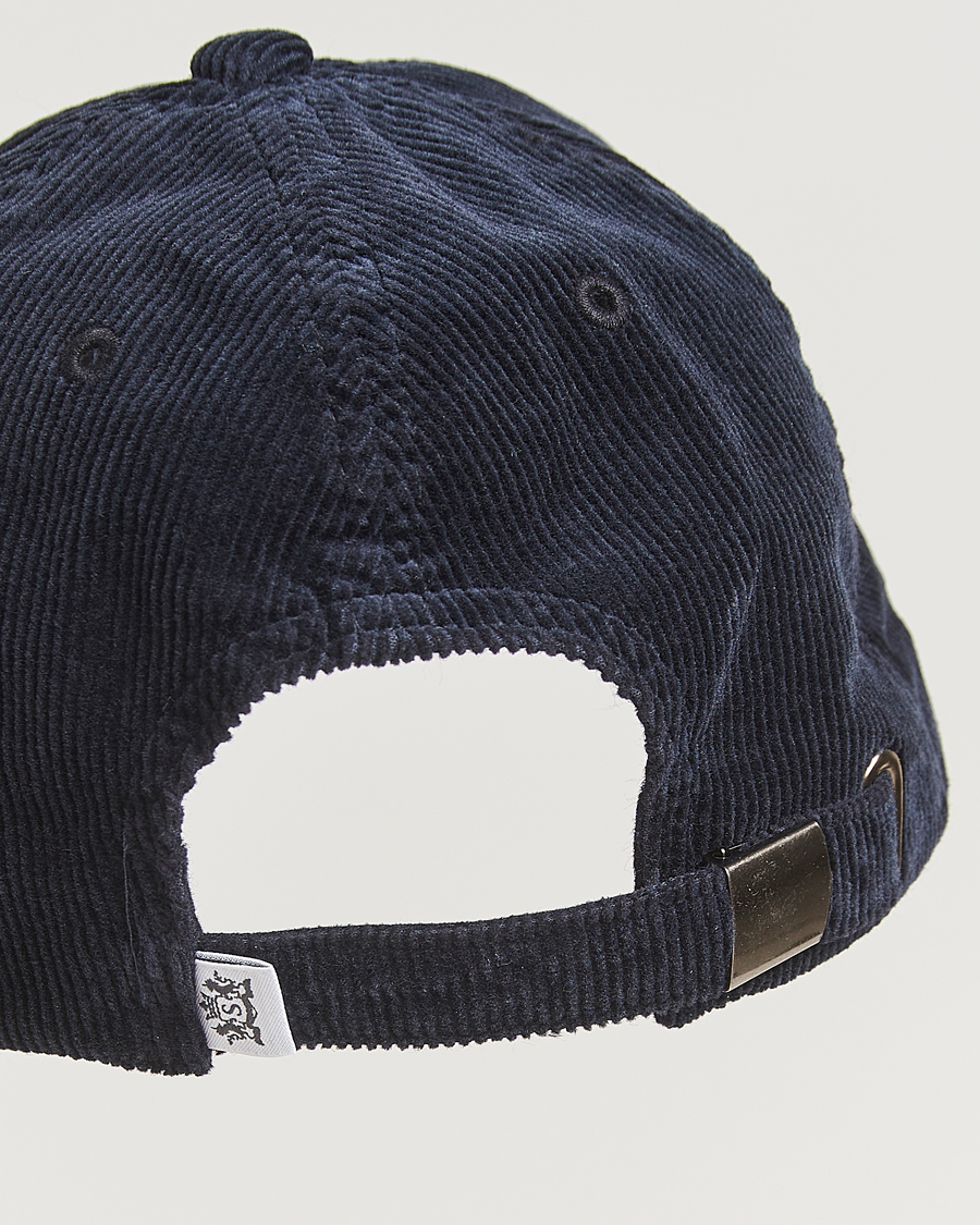 Heren | Hoeden en petten | Sunspel | Corduroy Cap Navy