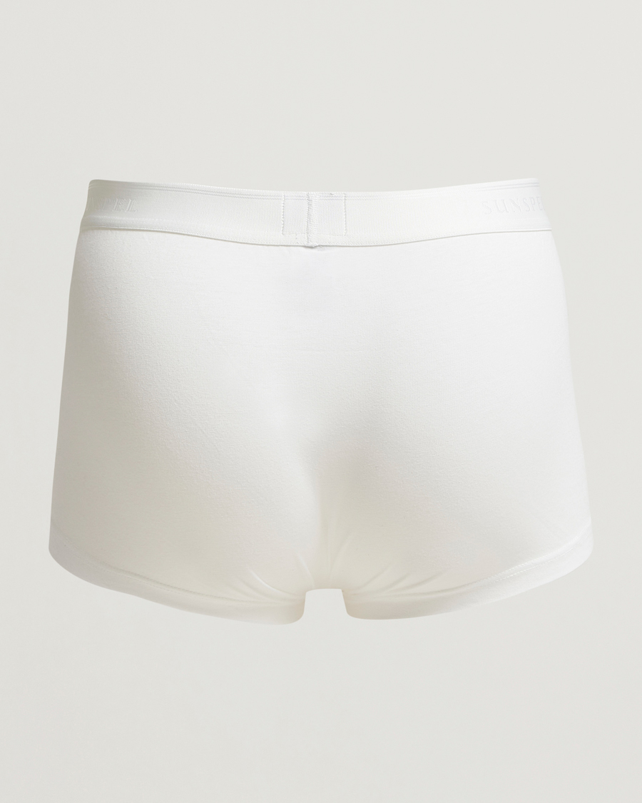 Heren | Ondergoed | Sunspel | 3-Pack Cotton Stretch Trunk White