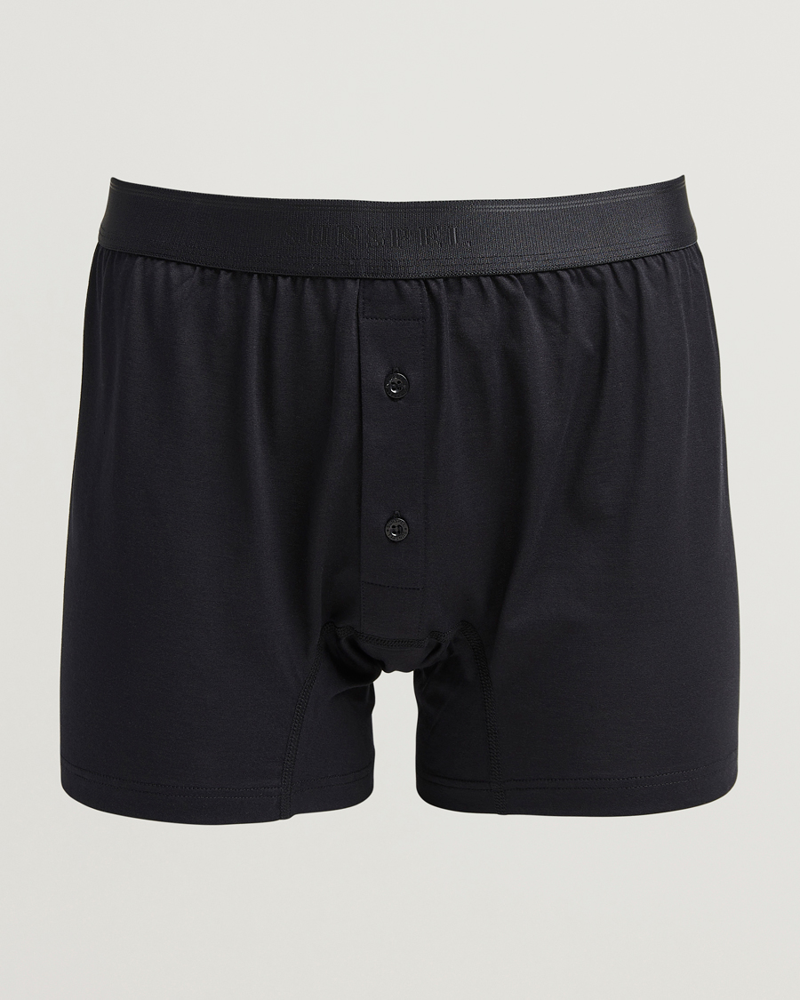 Heren | Ondergoed | Sunspel | Superfine Two Button Cotton Black