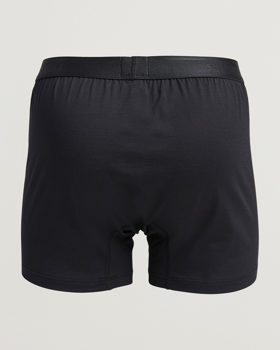 Heren | Ondergoed | Sunspel | Superfine Two Button Cotton Black